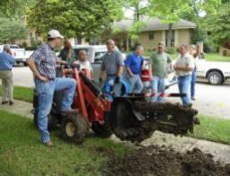 Westminster irrigation contractors with our trencher